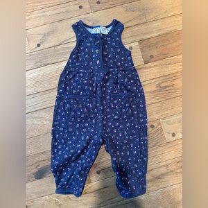 Navy Floral Kids Romper